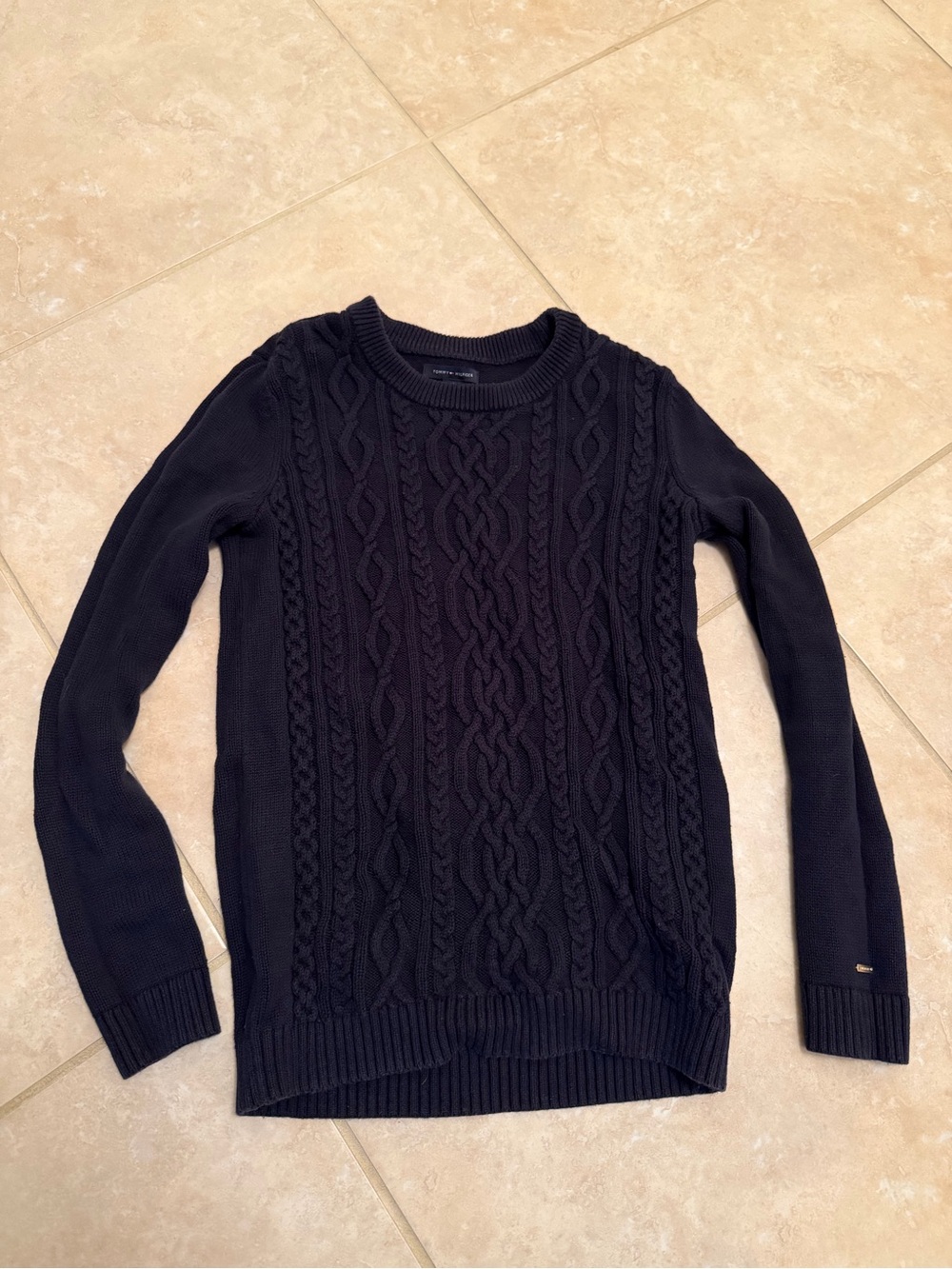 Tommy Hilfiger dark blue  Cable-Knit Women's Sweater